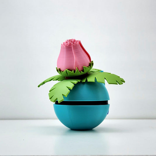 🌿 Ivysaur Orb – Capsule Creatures Series | Fan-Inspired Display Figure