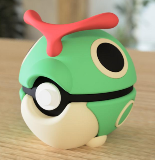 🐛 Caterpie Orb – Capsule Creatures Series | Fan-Inspired Display Figure