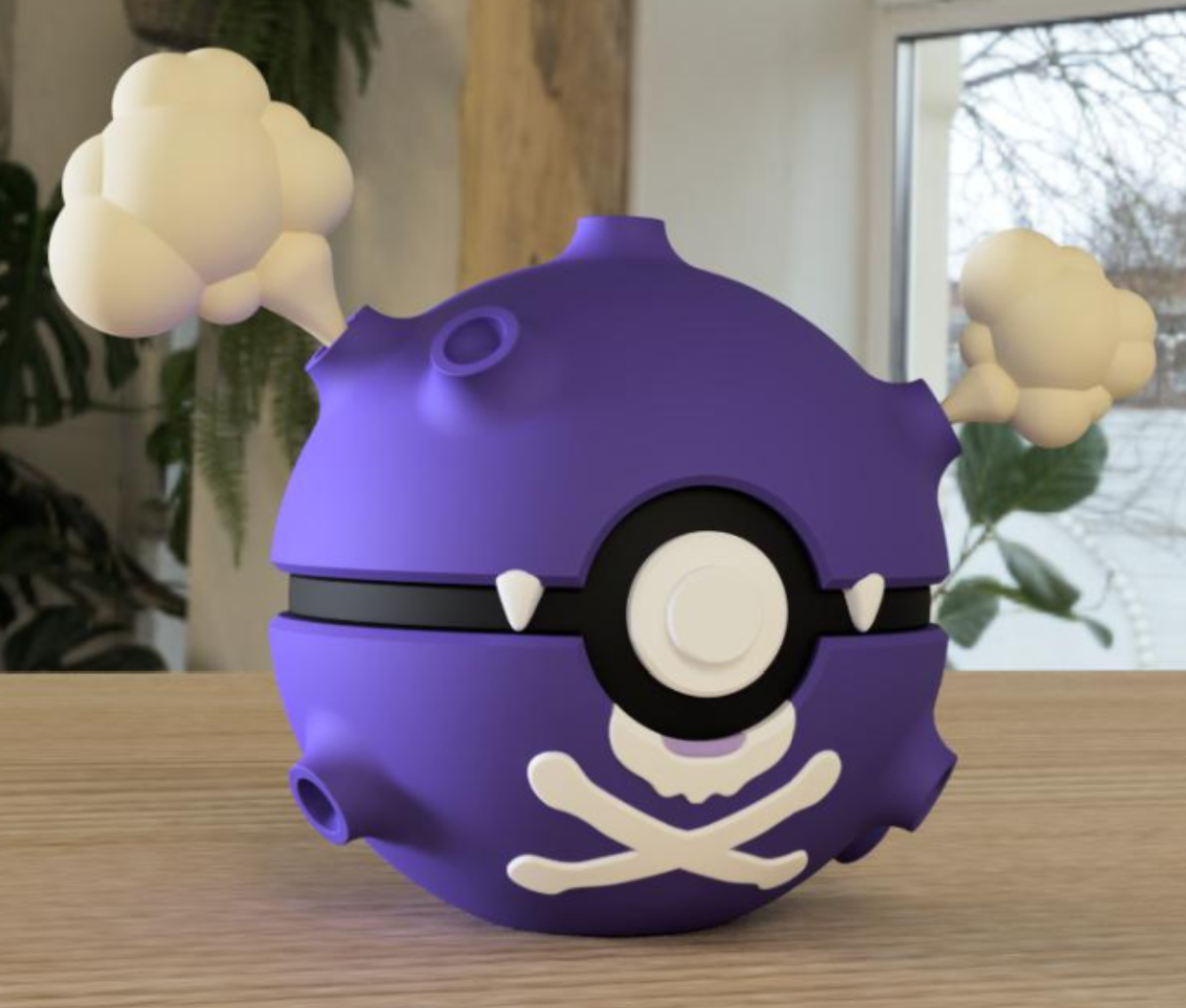 ☠️ Koffing Orb – Capsule Creatures Series | Fan-Inspired Display Figure