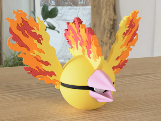 🔥 Moltres Orb – Capsule Creatures Series | Fan-Inspired Display Figure